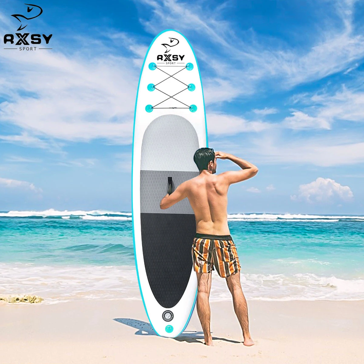 

NEW SIZE 320*76*15cm inflatable surfboard Blue/Green 2021 stand up paddle board surfing RXSY water sport sup board dinghy raft