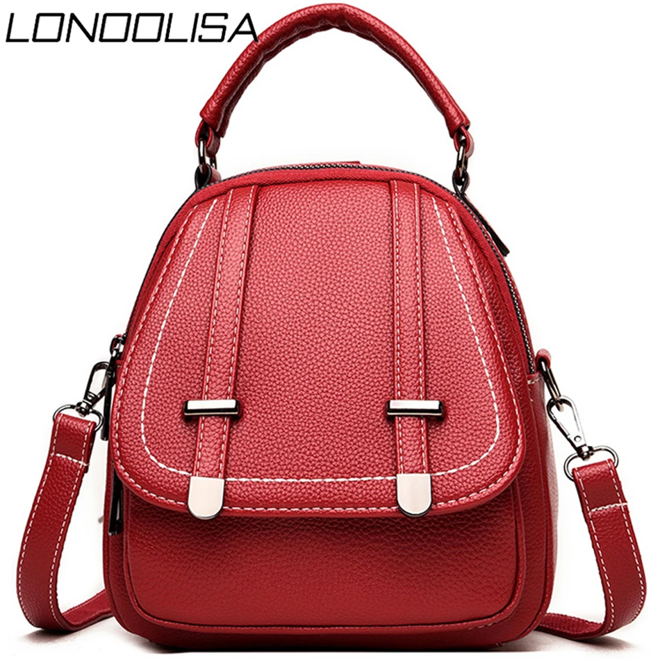 

Маленькие высококачественные женские сумки для книг из искусственной кожи, дорожные рюкзаки для школы, модные дизайнерские рюкзаки с двумя...