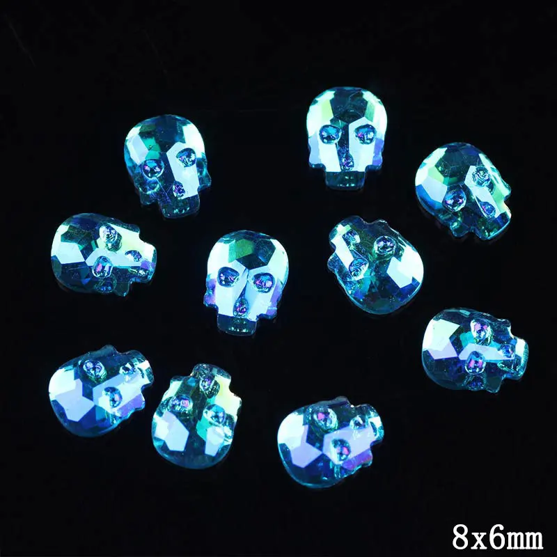 Приклеивающаяся наклейка в виде черепа стразы s аппликация украшение для одежды