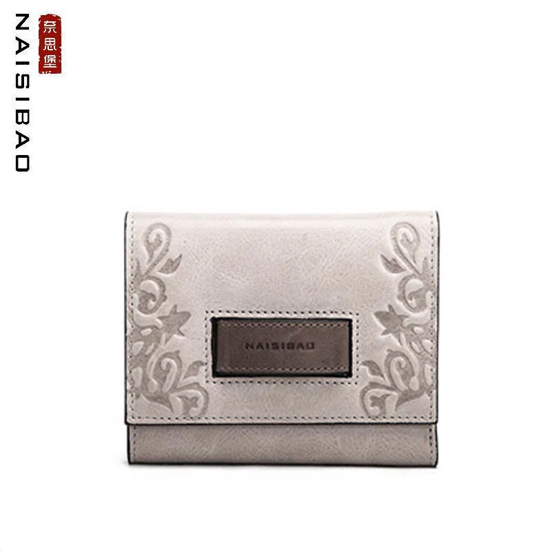 Женские кожаные кошельки NAISIBAO роскошный клатч из натуральной воловьей кожи
