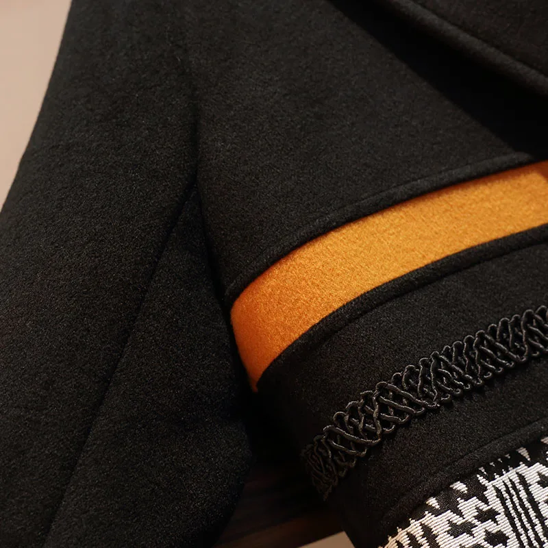 Модное шерстяное пальто Женская осенне-зимняя куртка повседневная шерстяная