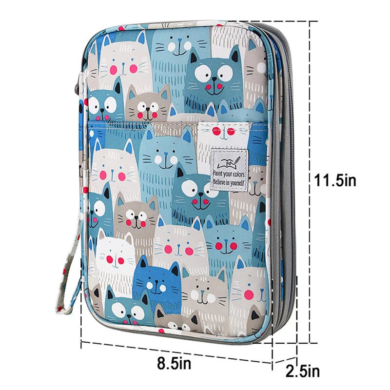 192 слотов большой емкости Пенал Органайзер сумка для косметики цветной карандаш