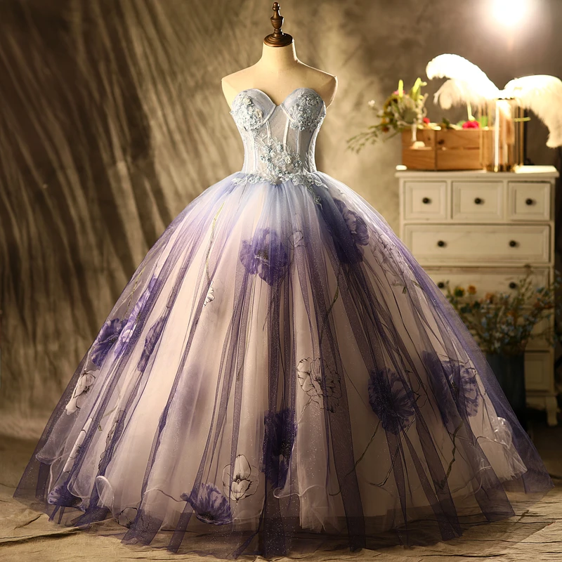 

Strapless Quinceanera Dresses Luxury Party Dress Classic All Gown Prom Dress Formal Dress Robe De Bal Customize Vestidos