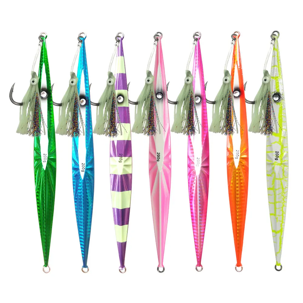 

Как быстросветящаяся рыболовная приманка для джиггинга 150g200g250g300g350g400g, металлические вертикальные рыболовные крючки, приманка, Тонущая быс...