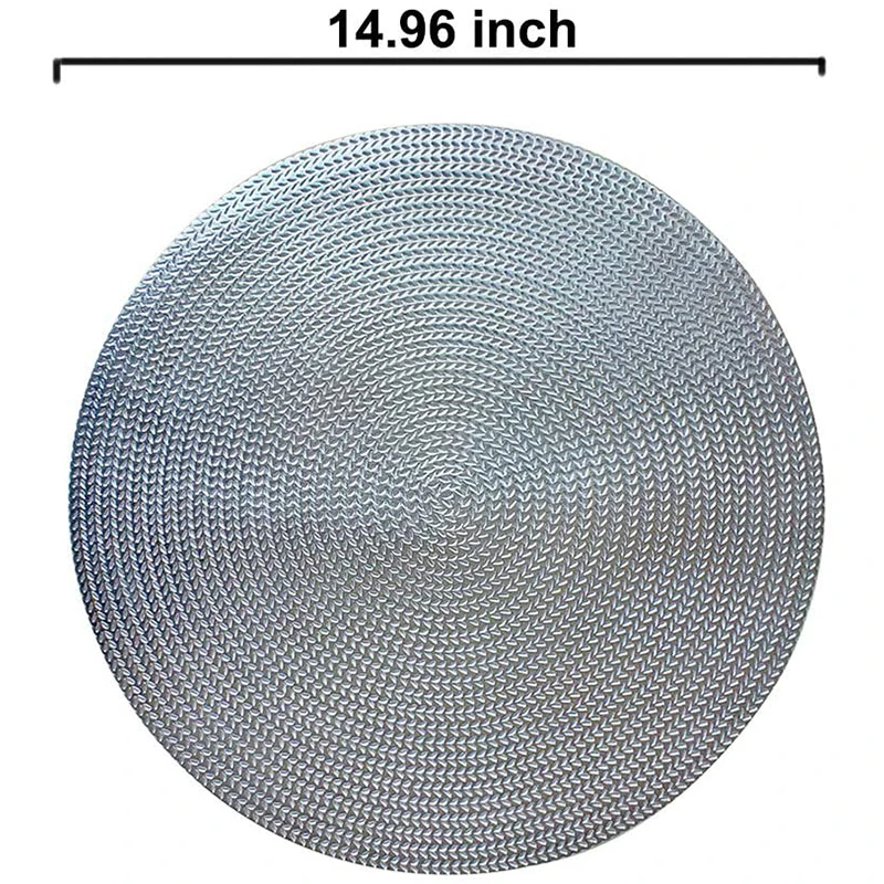 

6/4PCS Leaf Placemats Restaurant Round Environmental Friendly PVC Hollow Meal Mat Anti-hot Dining Table Line Mat Steak Plate Pad