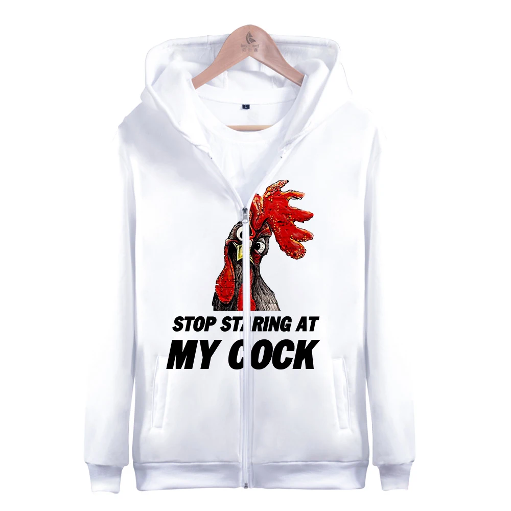 

2020 Stop staring at my cock-3D Men/Women Print Zipper Hoodies Jumper Sweatshirt Winter Lady Hem Hoody Shirts Tops