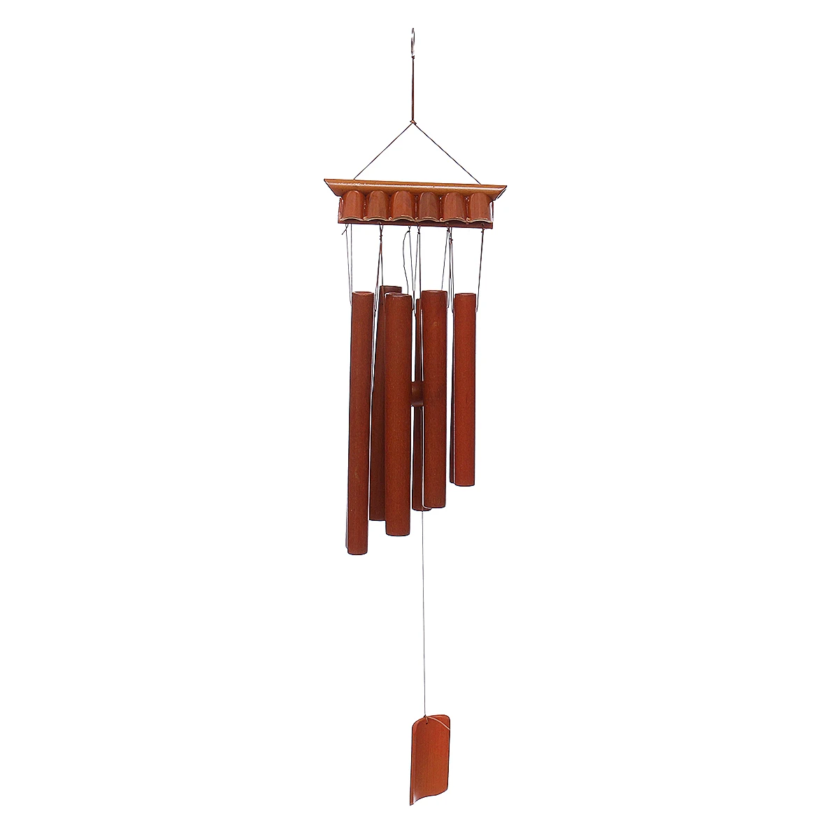 Brown home Уличные бамбуковые колокольчики двора антикварные удивительные садовые трубки колокольчики медные дворы Windchime Настенный навесной домашний декор колокольчики - Цвет: Brown home
