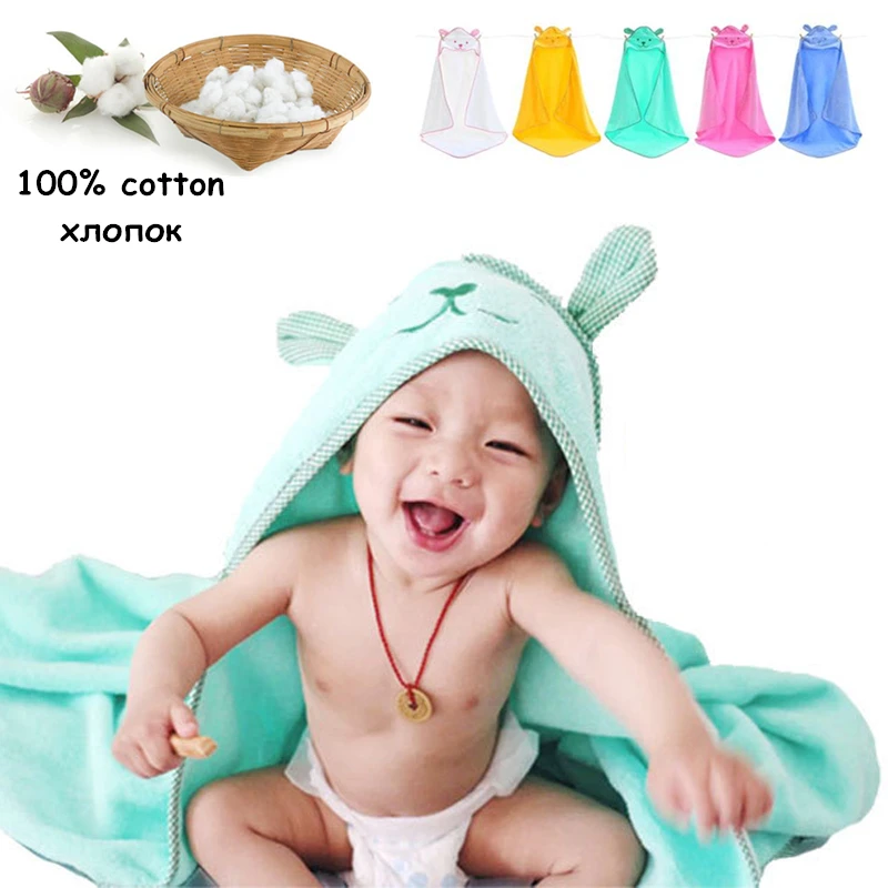 

Newborn Bebe Cotton Towel Baby Hooded Towel for Kids Towel Infant Bebe Newborn Children's Blanket Baby Bath Poncho Spa Bathrobe