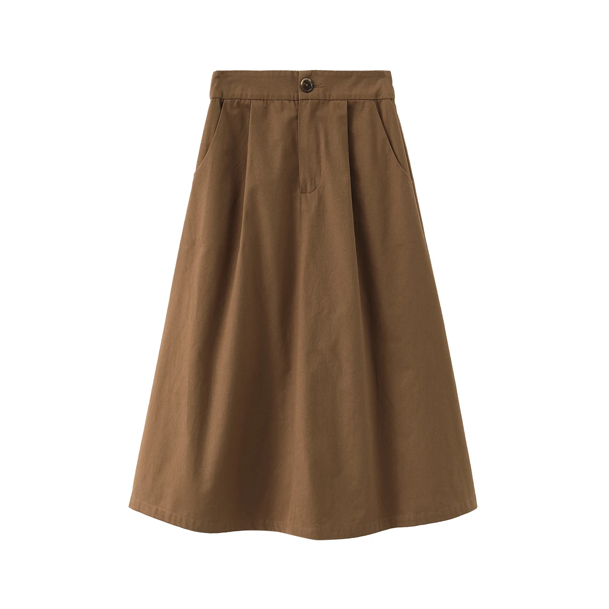 

INMAN Liwo | 2021 Spring New Arrivals Women's Retro Literature A-line Skirt Medium Length Pure Cotton Shows Thin