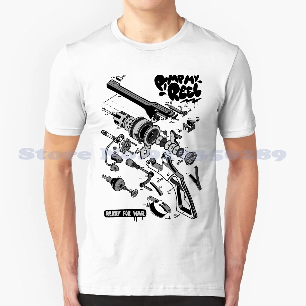 Pimp My Reel Custom Funny Hot Sale Tshirt Reel Fishing Fisherman Spinning Popping Giant Trevally Popper Mahi Mahi Gt Daiwa