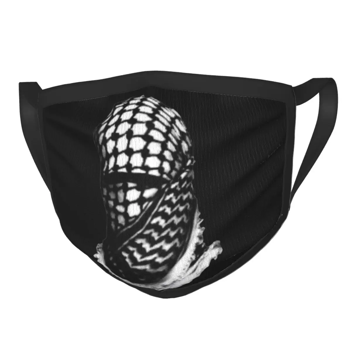 

Palestinian Non-Disposable Face Mask Palestine Arab Keffiyeh Anti Haze Dustproof Mask Protection Cover Respirator Mouth Muffle