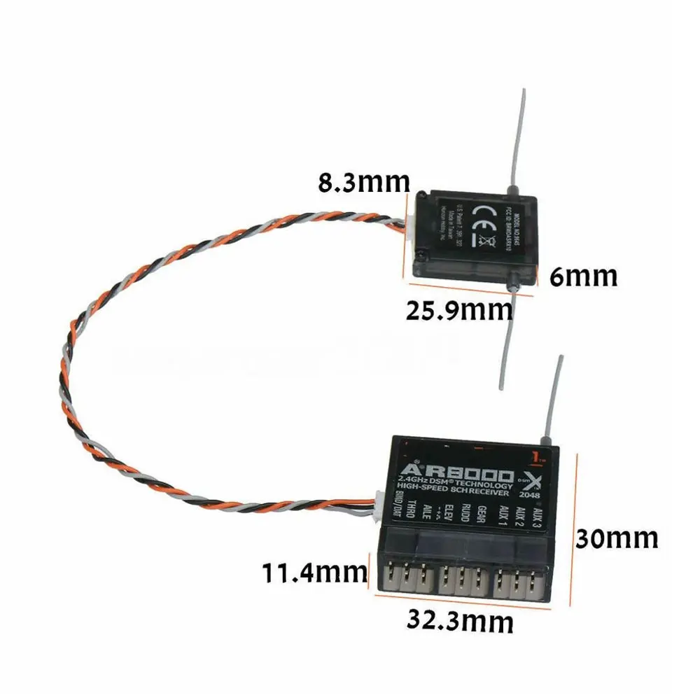 AR8000 8CH DSM-X Receiver 2.4Ghz DX8 W Remote Extension SPM SPEKTRUM DX9 JR X8D Transmitter Controller | Игрушки и хобби