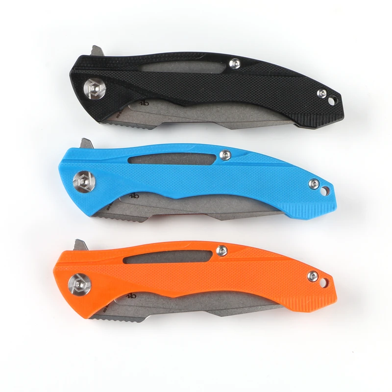 Складной нож CH3519 Flipper карманный кухонный резец с лезвием D2 G10 и стальной ручкой