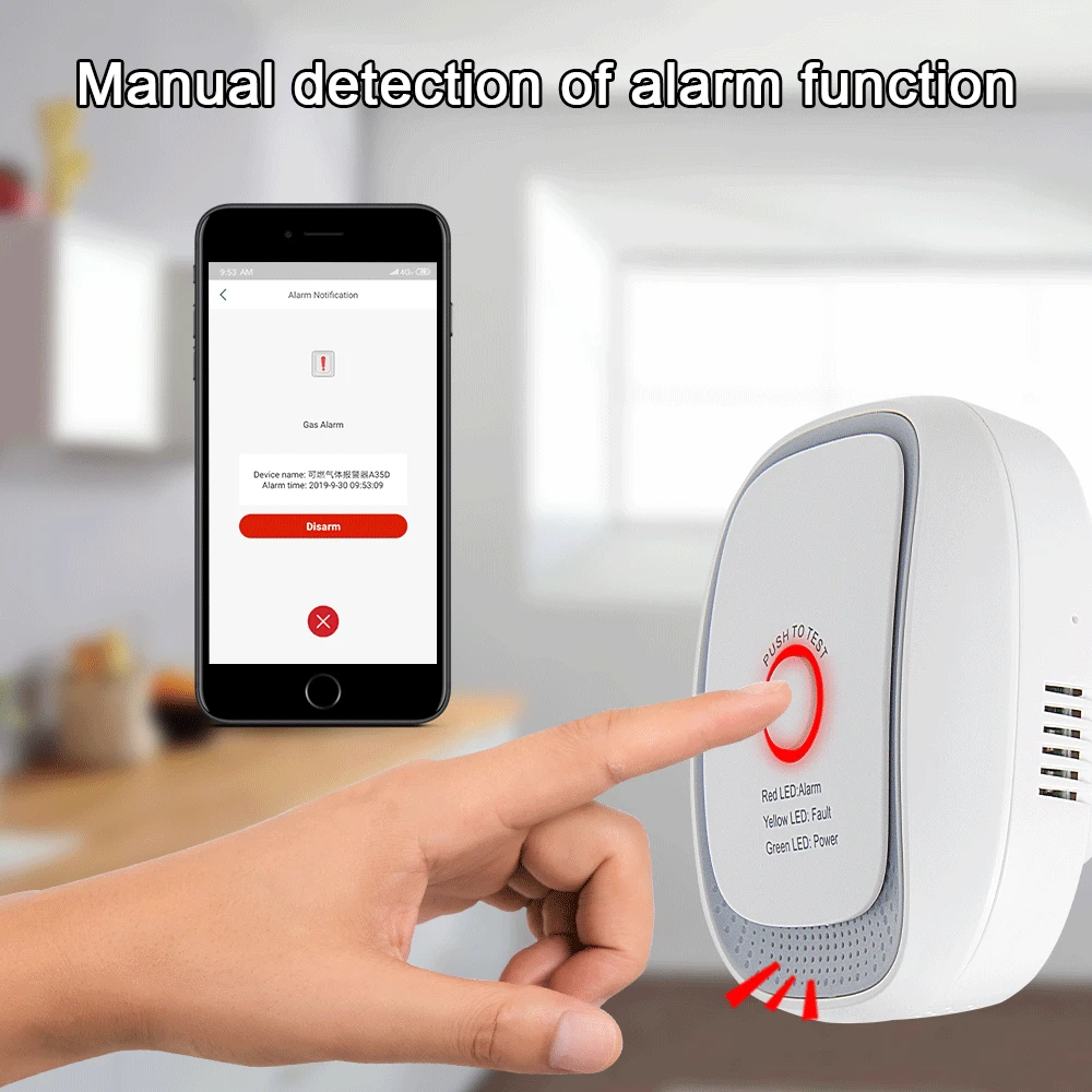 {SUMRINGFREE2 $10-$2} HA1.2 Zigbee Детектор Газа устройство безопасности сигнализация для кухни