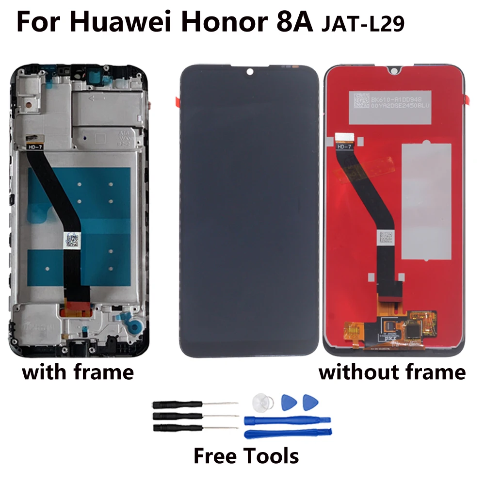 

6,01 дюймов Протестировано для Huawei Honor 8A JAT-L29, ЖК-дисплей, сенсорный экран, дигитайзер, для телефона запасных частей для Honor 8A ЖК-дисплей экран