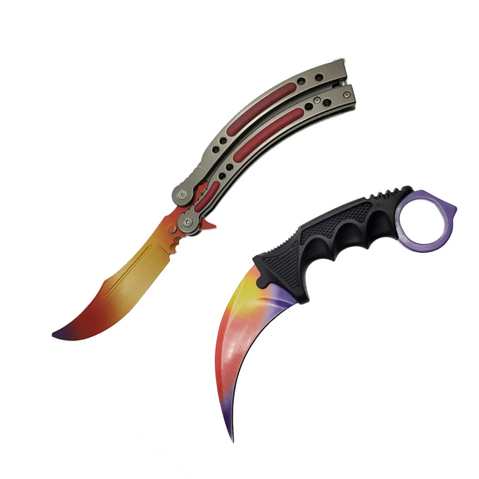 

Knife Set Folding Knife Case Butterfly In Knife Box Doppler Training Knife No Edge Howl Practice Tool