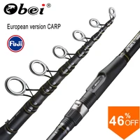 obei carp fishing rod 3 33 6m carbon fiber telescopic spinning rod pesca 3 25lb power 40 200g 11 12 hard pole fishing rod