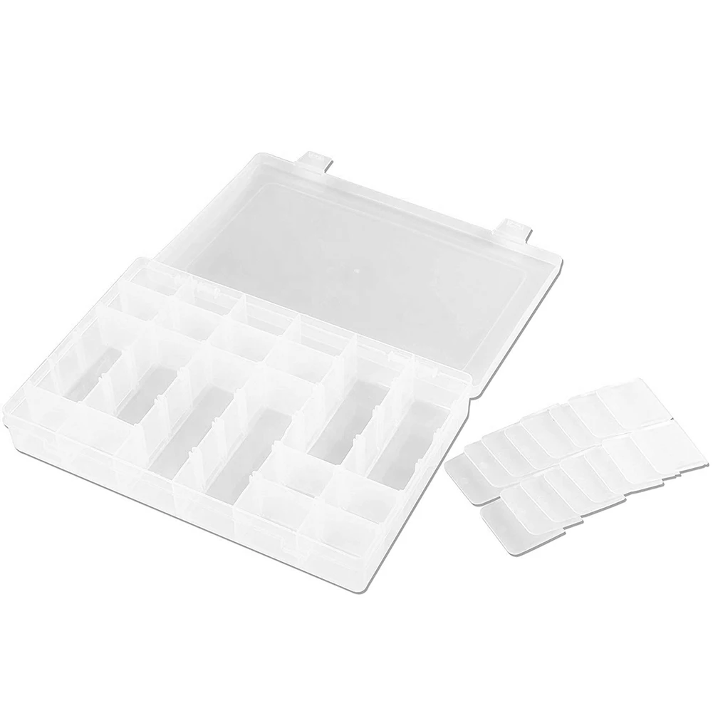 36 Compartments Jewelry Storage Organizer Adjustable Dividers Display Container Box for Earring/Ear Stud/Ring/Bead/Pills | Украшения и