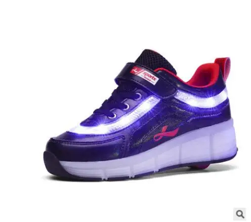 as picture 12 Новые детские светящиеся кроссовки Heelys, детская обувь для роликовых коньков, детские туфли со светодиодной подсветкой, кроссовки для мальчиков и девочек с колесами - Цвет: as picture 12