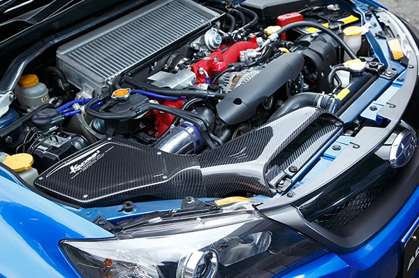 Автомобиль-Стайлинг для Impreza GRB GVB Kansai стиль углеродное волокно воздухозаборник глянцевая отделка внутренний двигатель Airbox волокна Дрифт вентиляционный канал