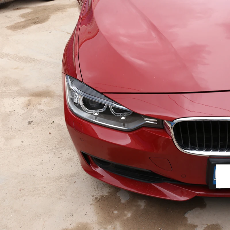 

Car Accessories 2pcs Real Carbon Fiber Style Car Front Fog Lamp Strips EyeLid Trim For BMW 3 4 Series F30 F32 F33 F36 2013-2018