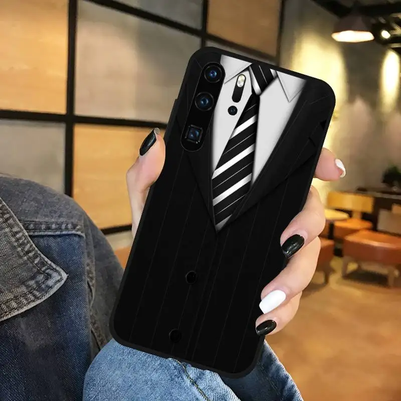 

Man Suit Shirt Tie Phone Case Funda For Huawei P9 P10 P20 P30 Lite 2016 2017 2019 plus pro P smart