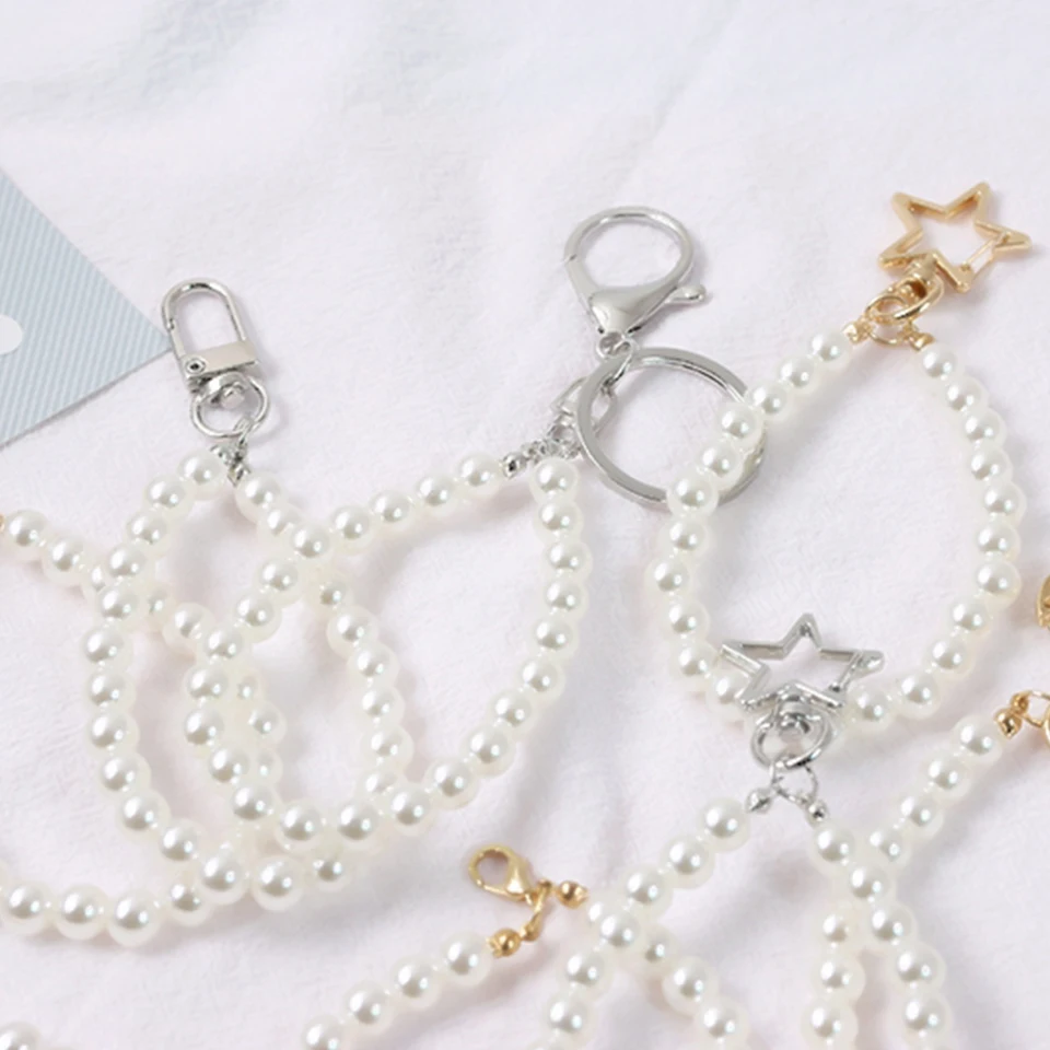 Симпатичный женский брелок для ключей от автомобиля украшение жемчуг кисточка