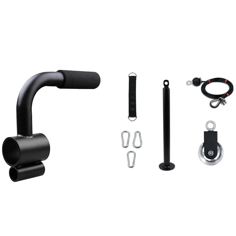 

1 Pcs Barbell Barrel Rack Barbell Handle Barbell Bar & 1 Set Pull Down Machine Full Set Triceps Rally Pull Down Traine