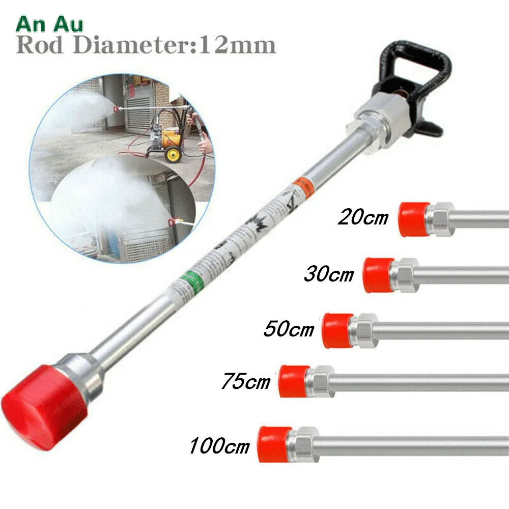 

20/30/50/75/100cm Sprayer Extension Rod Airless Paint Spray Gun Tip Extension Pole Rod ​Aluminum Alloy Spraying Accessories