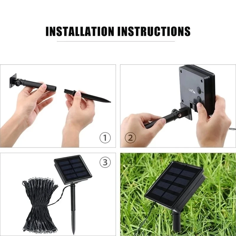 Solar String Lamps For Garden Waterproof Outdoor Lighting 5M 7M 12M 22M 6V Christmas Xmas Holiday Decoration Fairy Battery |