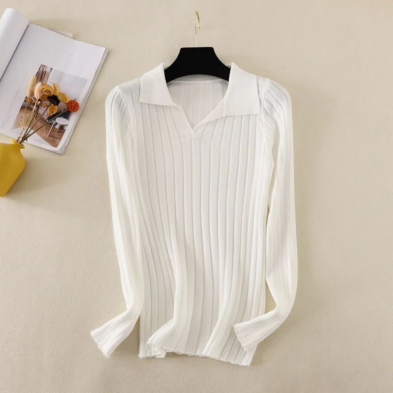 

Свитер оверсайз поло осеннее, пуловеры, Женский вязаный свитер с длинным рукавом 2021, верхняя одежда, шикарные черные пуловеры для ленивых