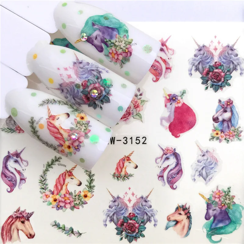 

Nail Sticker Water Decals Animal Cartoon Happy Nails Art design Decorations Pegatinas Slider Adhesive Tips Manicure Wraps Foil