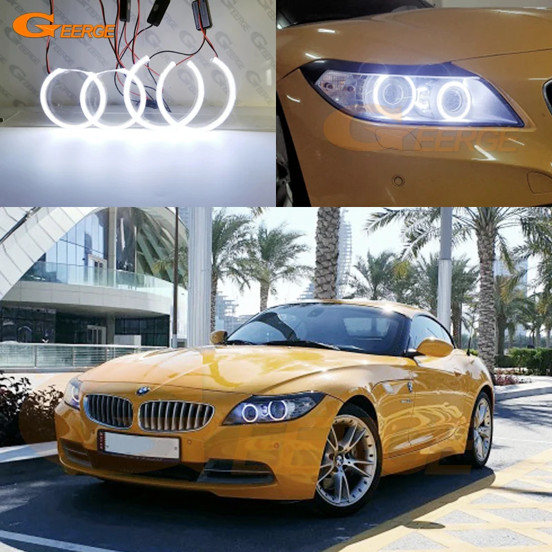 Отличный ультра яркий COB led Ангельские Глазки halo кольца автомобильный Стайлинг