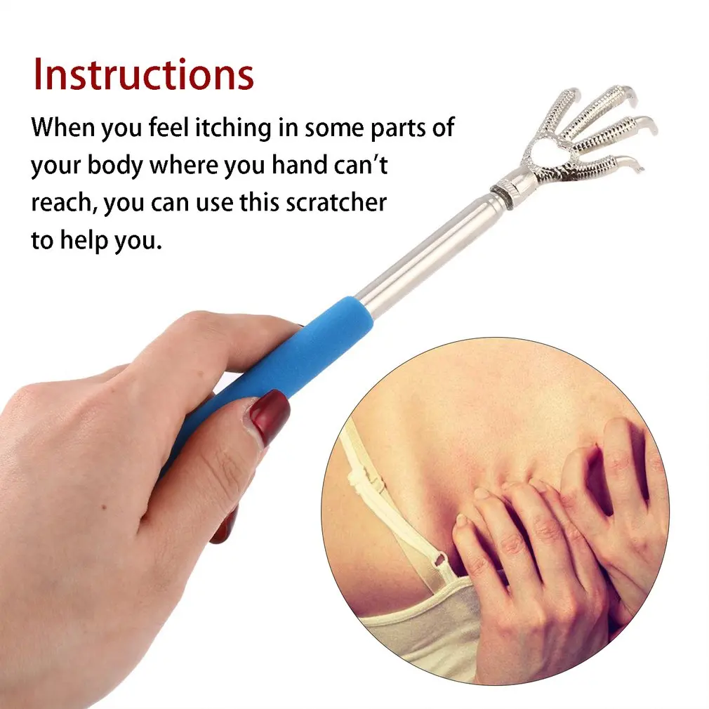 

Telescopic Stainless Steel Claw Massager For Back Massage Promotion Tools For Blood Circulation Relax Health Back Scratcher Tool