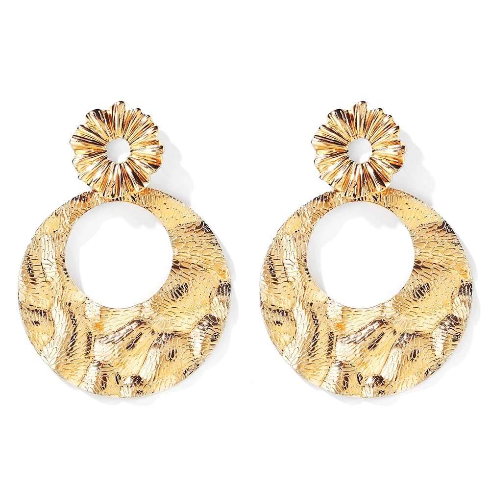 WYBU круглые висячие серьги в уличном стиле сережки гвоздики золотого и