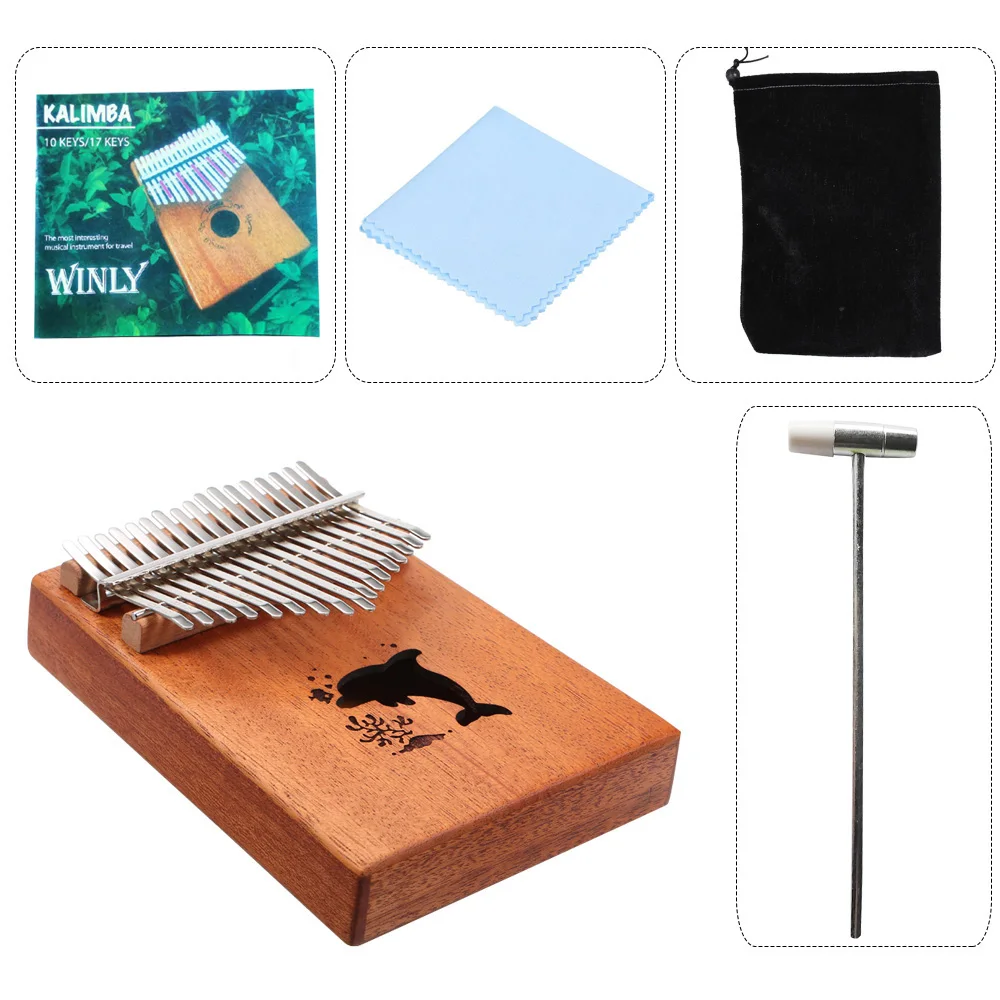 17 клавиш портативный большой палец пианино карманный инструмент Kalimba