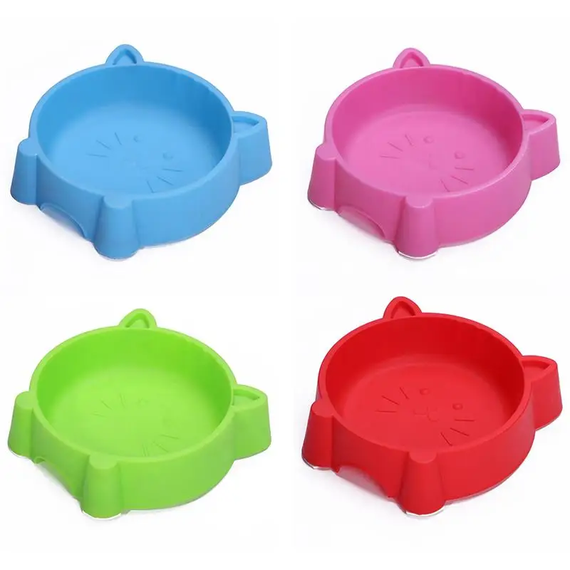 

Portable Plastic Cat Bowl Dog Feeding Bowls Creative Kittens Puppy Food Water Feeder Kitty Drinking Dish Feeder Cats Supplies