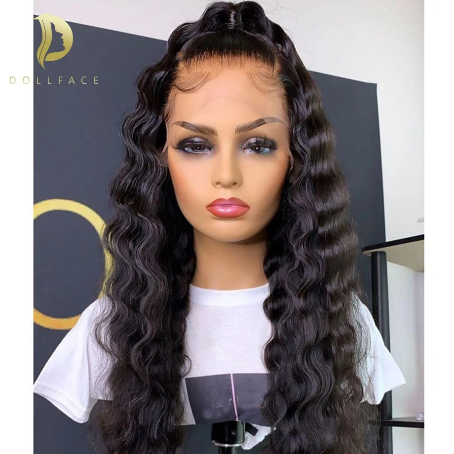 Свободные волнистые бразильские кружевные передние человеческие волосы парики