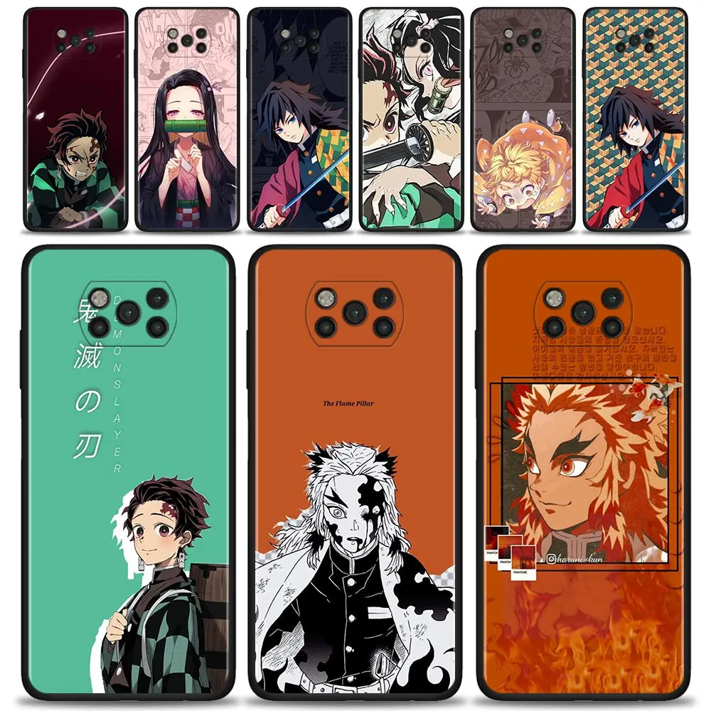 

Anime Cartoon Demon Blade Case For Xiaomi Mi Poco X3 Pro F3 X3 GT M3 X3 NFC F1 M3 Pro 5G F3 GT Black Silicon Cover Coque Shell