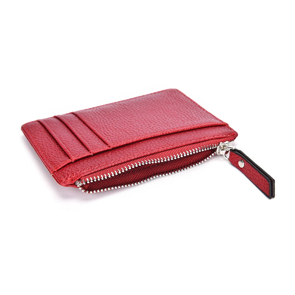 1pc Black Unisex Wallet Business Card Holder Pu Leather Coin Pocket Bus Organizer Purse Bag Men Women Red | Багаж и сумки