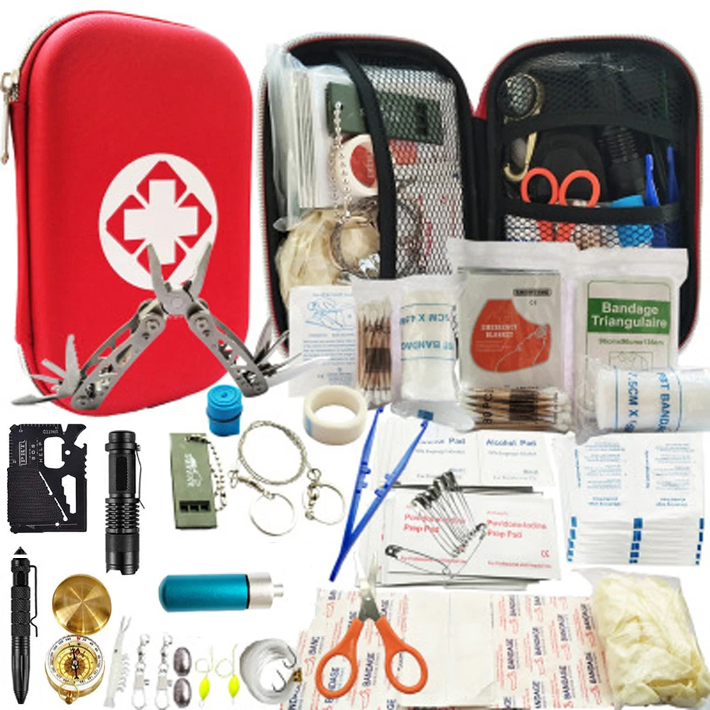 Набор для выживания 80 в 1 многофункциональный набор первой помощи кемпинга