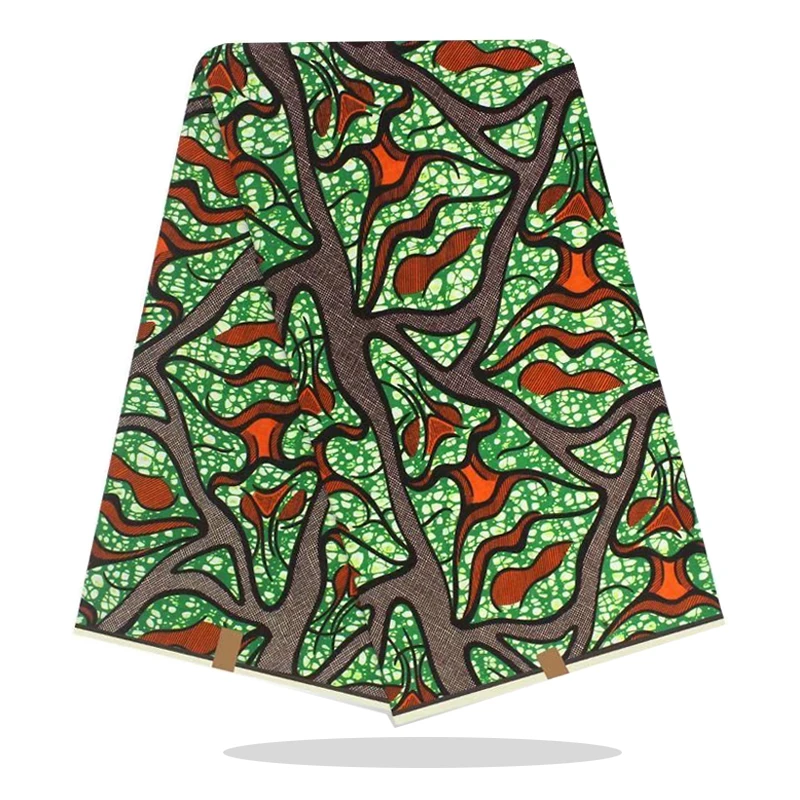 

Real High Quality Women Dress Material 100%Soft Veritable African Wax Block Printed Cotton Fabric 6Yard For Sewing HL20-38