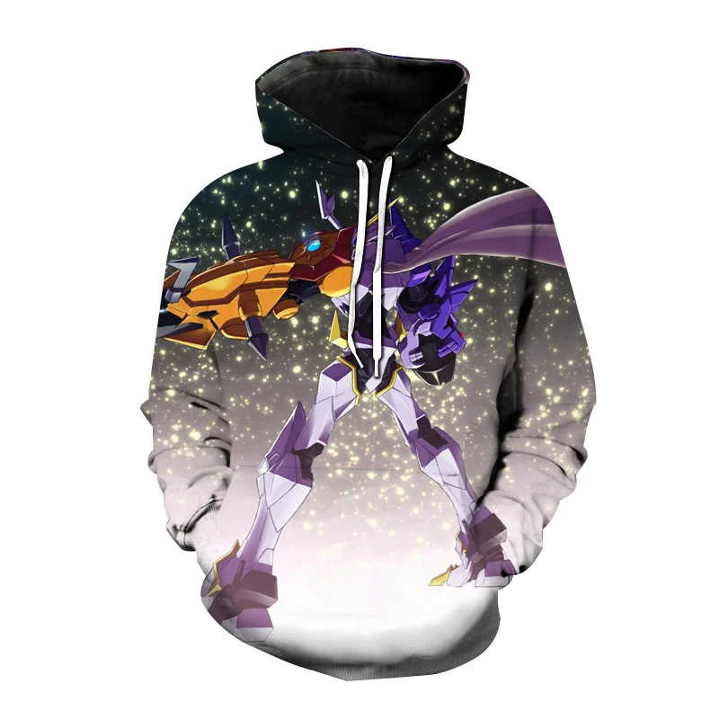 

Newest Digimon Adventure for Fall/Winter 2021-Men's and Women's Hoodie Anime Monster 3D Printing Oversized Fashion Clothes Hip H