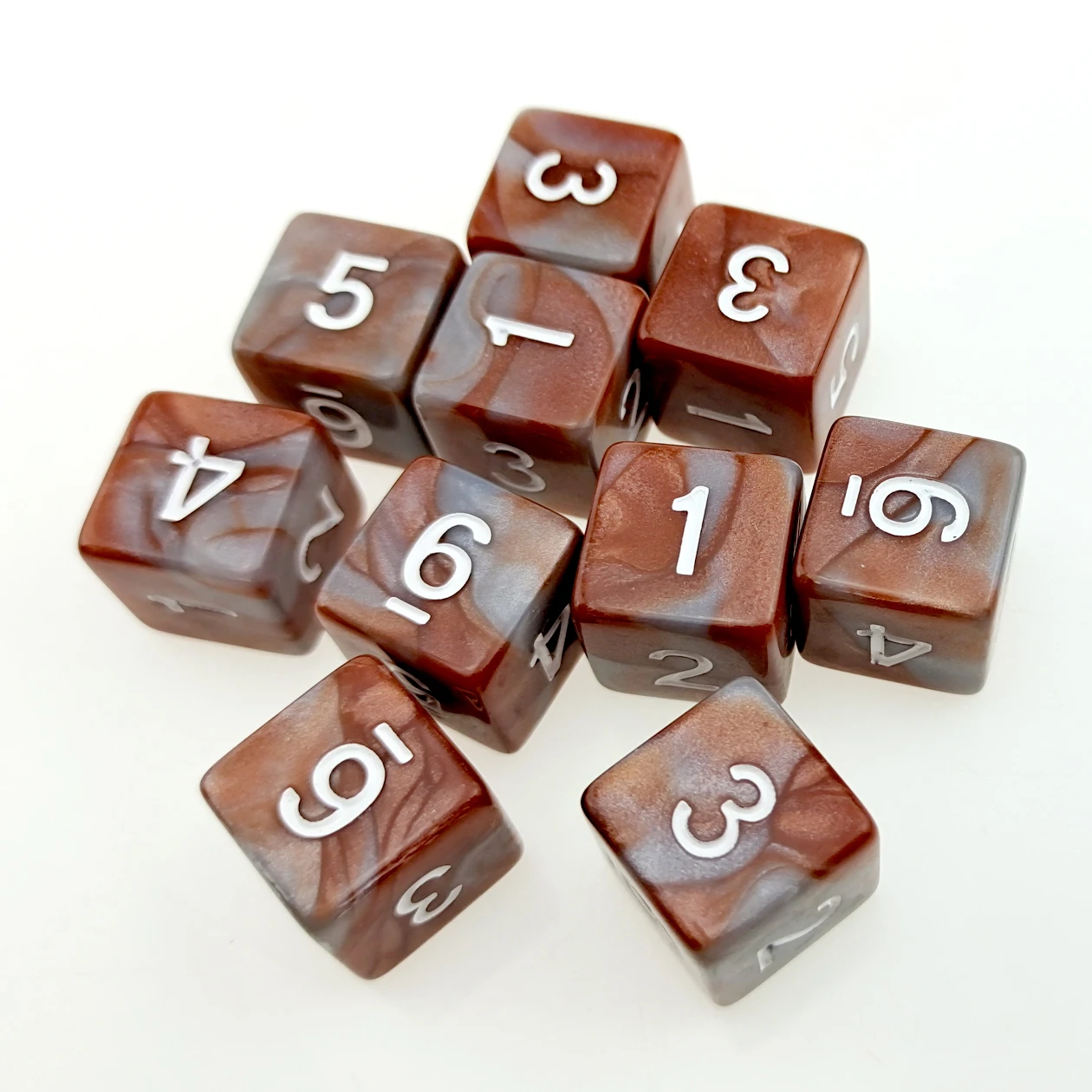 Кости Rollooo 10 шт./компл. D6 смешанные цвета цифровые игральные кости ролевые