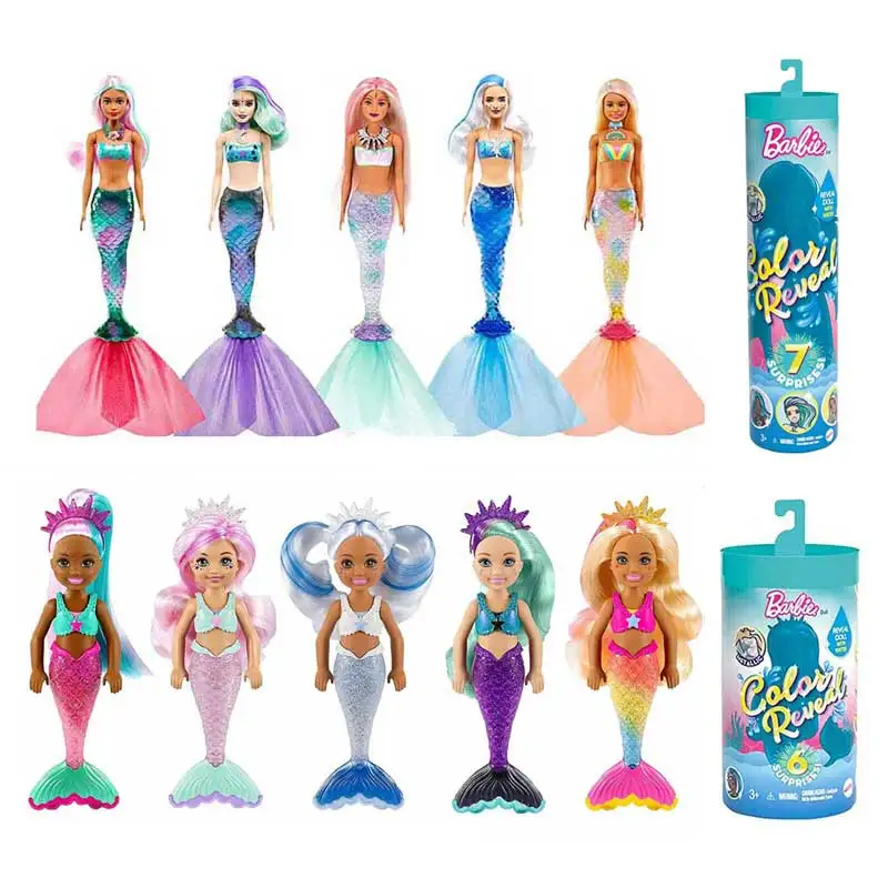 Новинка 20 оригинальные куклы Барби Русалка потайная коробка раскрываемые цвета