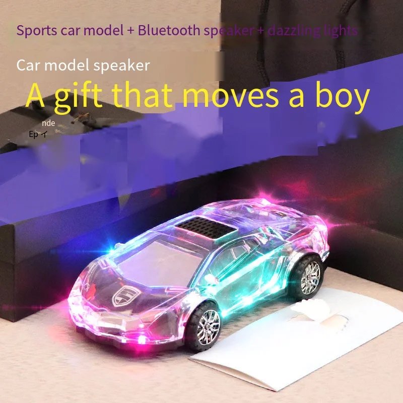 

OIMG рождественский подарок, Беспроводная bluetooth-колонка, красочная подсветка, модель автомобиля, портативный сабвуфер, аудио с радио