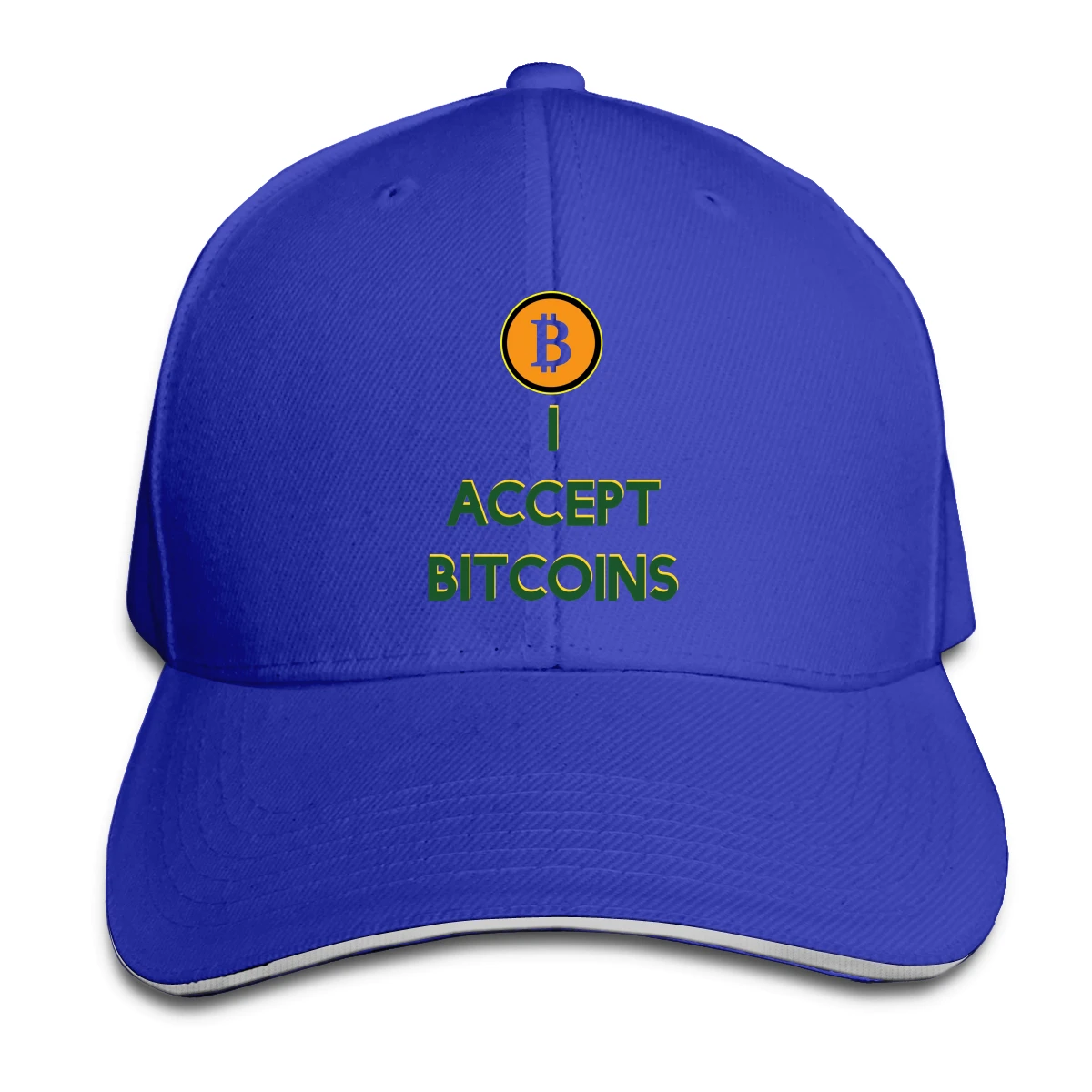 

I Accept Bitcoin man's woman Fashionable breathable Baseball Cap