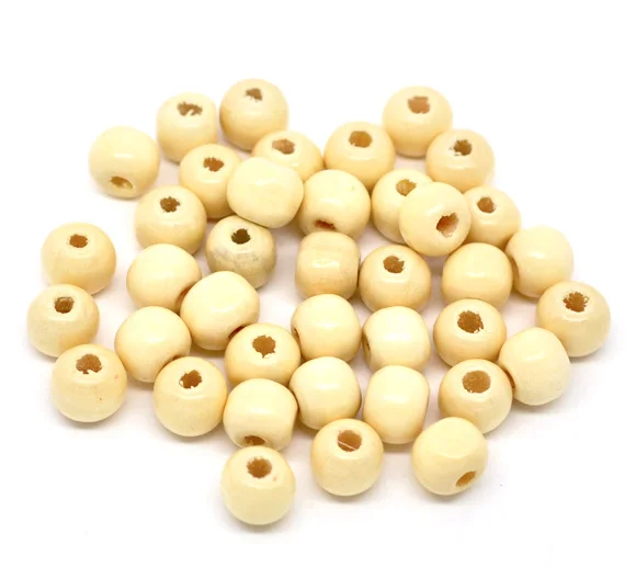 DoreenBeads 200 шт цветные деревянные бусины крашеные вручную круглые свободные для