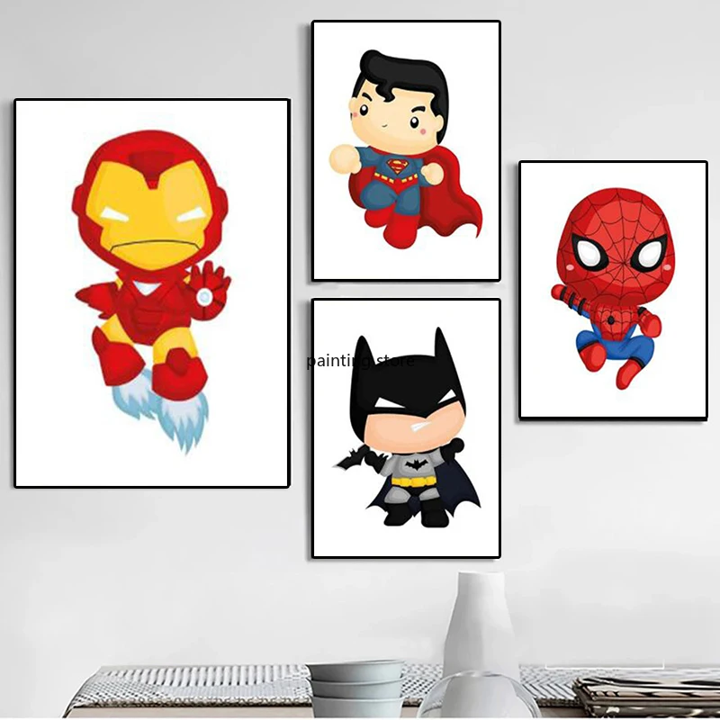 

Marvel Superhero Cartoon Comic 5d DIY Diamond Painting Full Round Mosaic Picture Diamond Embroidery Cross Stitch Kits Room Decor