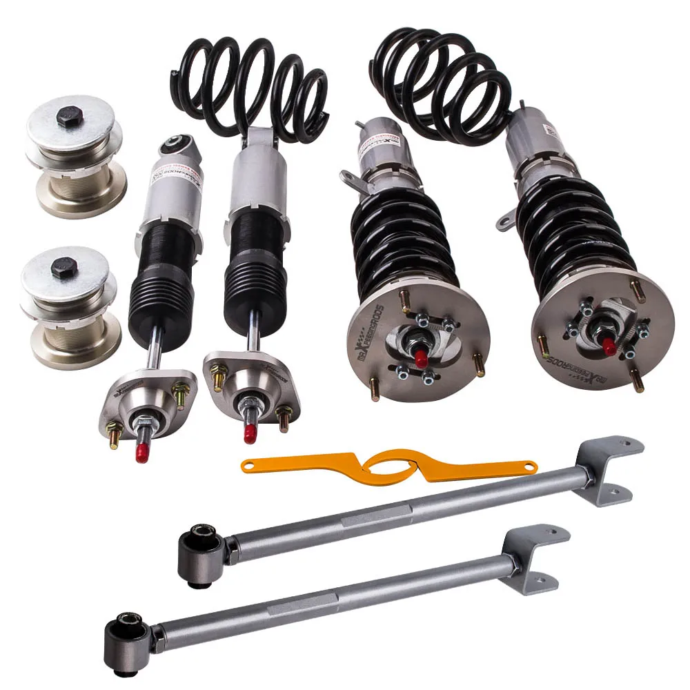 

24 Ways Coilovers Springs Control Arms for BMW E46 3 Series 320 323 328 325 330 98-05 Suspension Struts Adjustable Damper